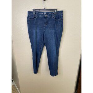 N62 Womens Blue Denim Signature Fit Boyfriend Jeans Size 12 Stretchy Cotton